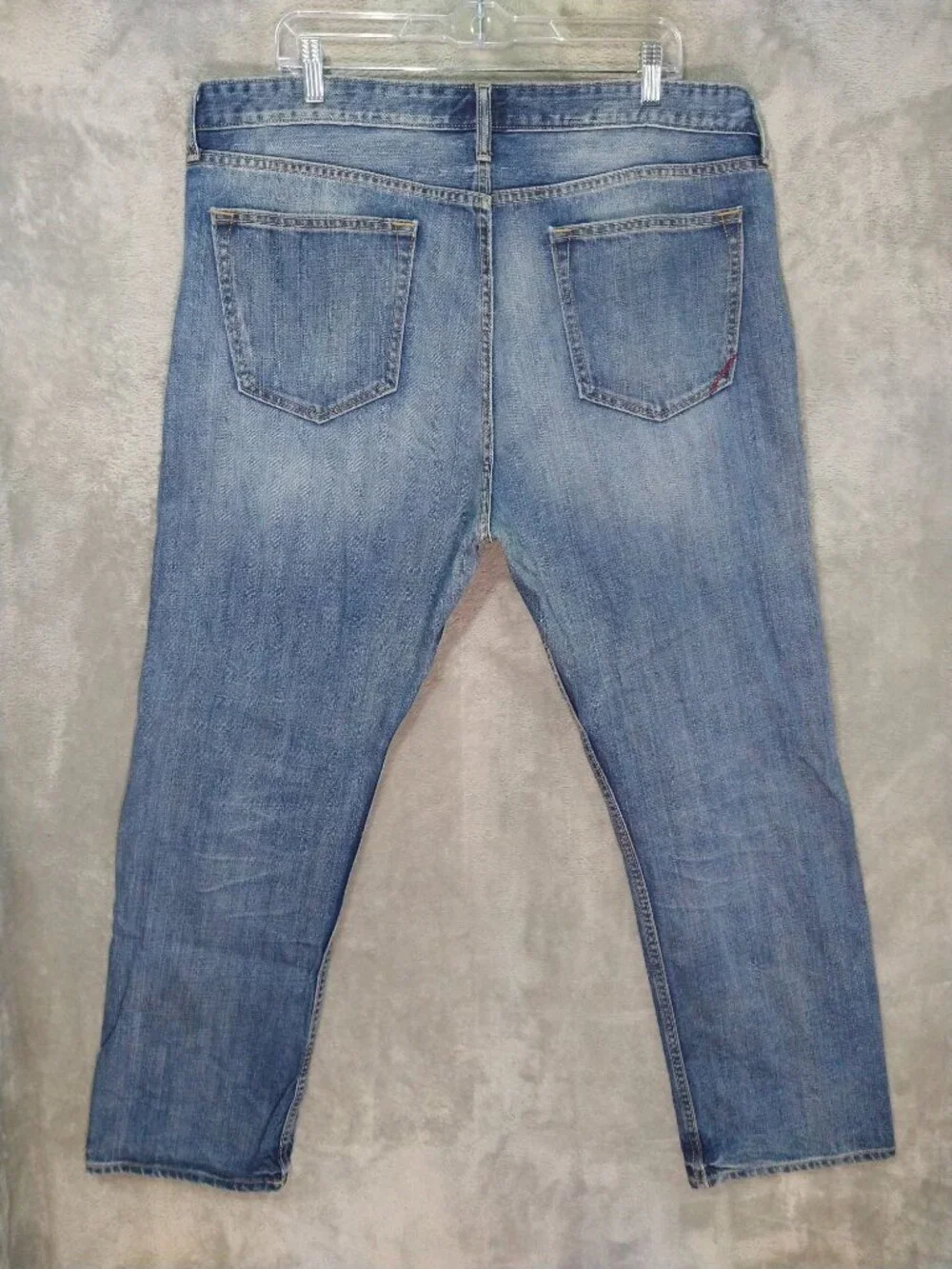 Banana Republic Jeans Mens 38x30 Blue Denim Slim Straight Distressed High Rise